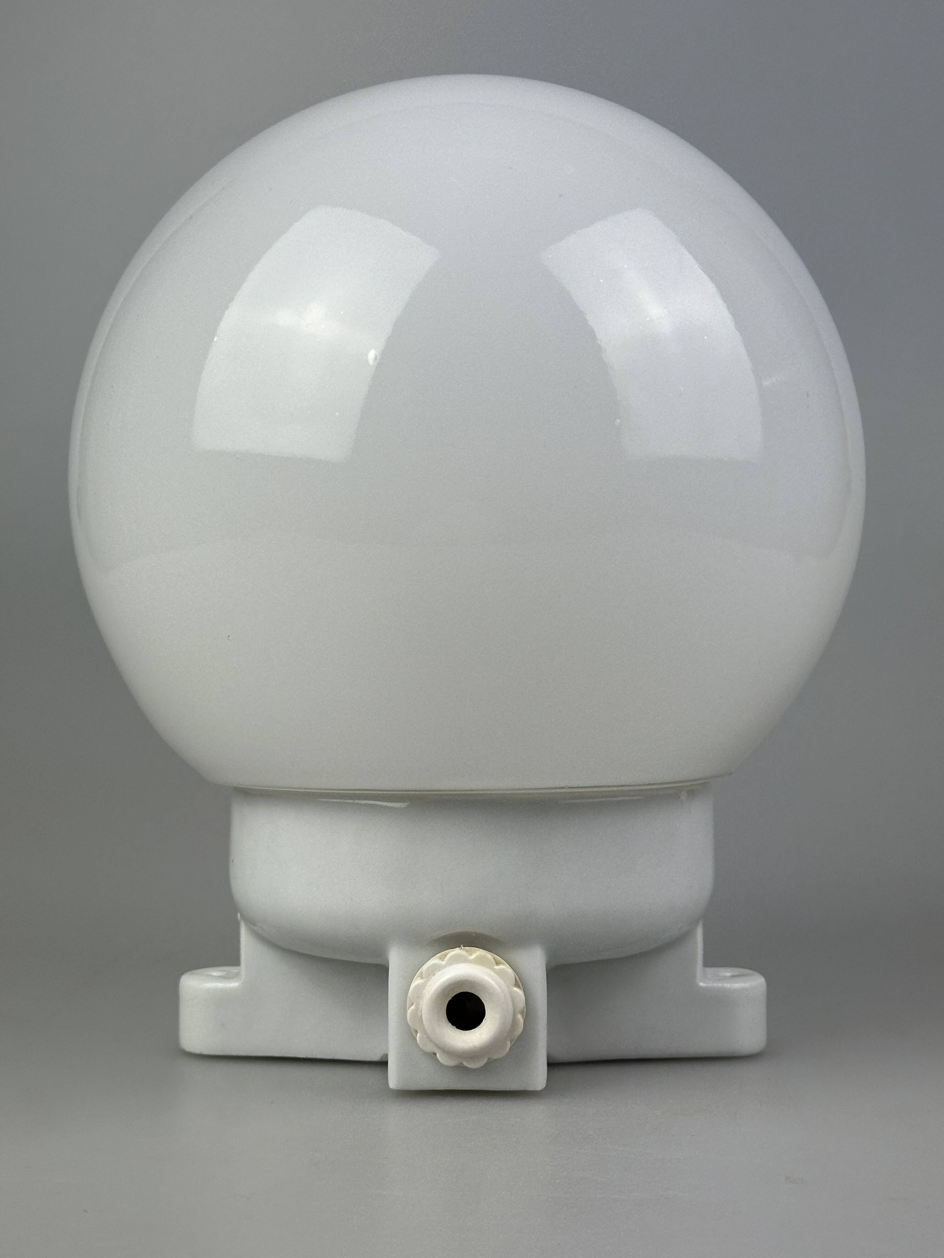 50s 60s wall lamp cellar lamp ceramic & glass Bauhaus design