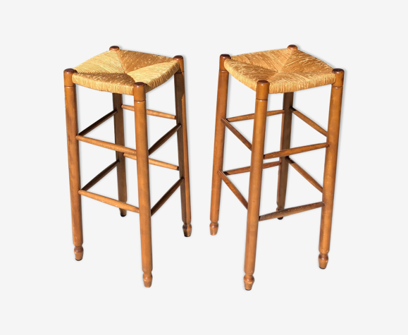 Paire de tabourets haut vintage