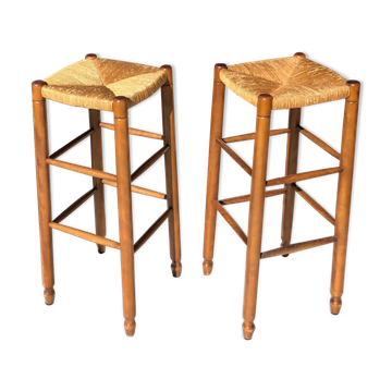 Paire de tabourets haut vintage