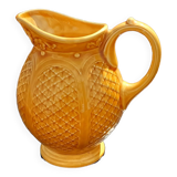 Pichet jaune faience sarreguemines