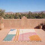 Traditional handwoven Beni Ourain rug from the Atlas, size 1.5/2.5 m.