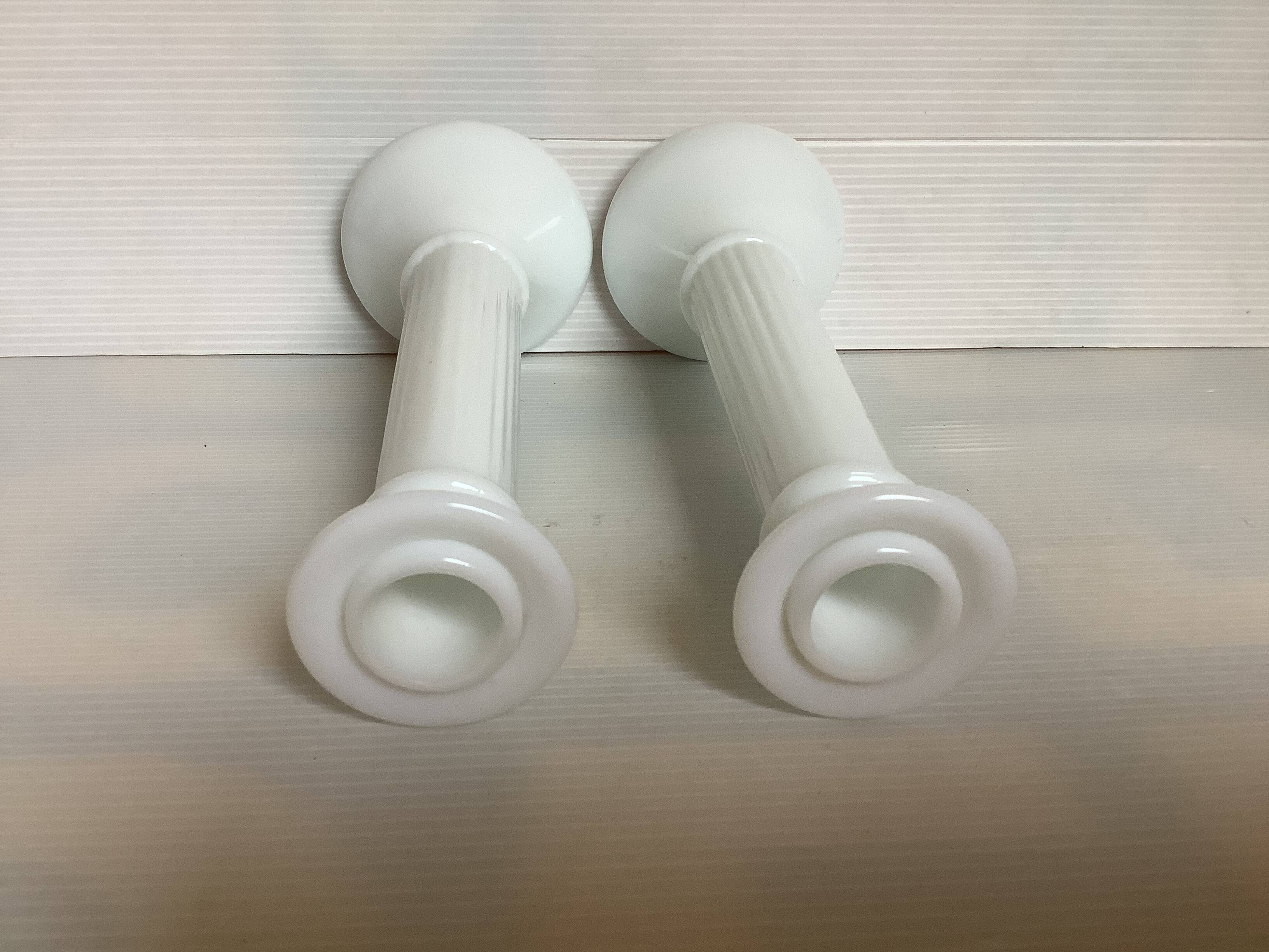 Pair of old opaline candlesticks Germany