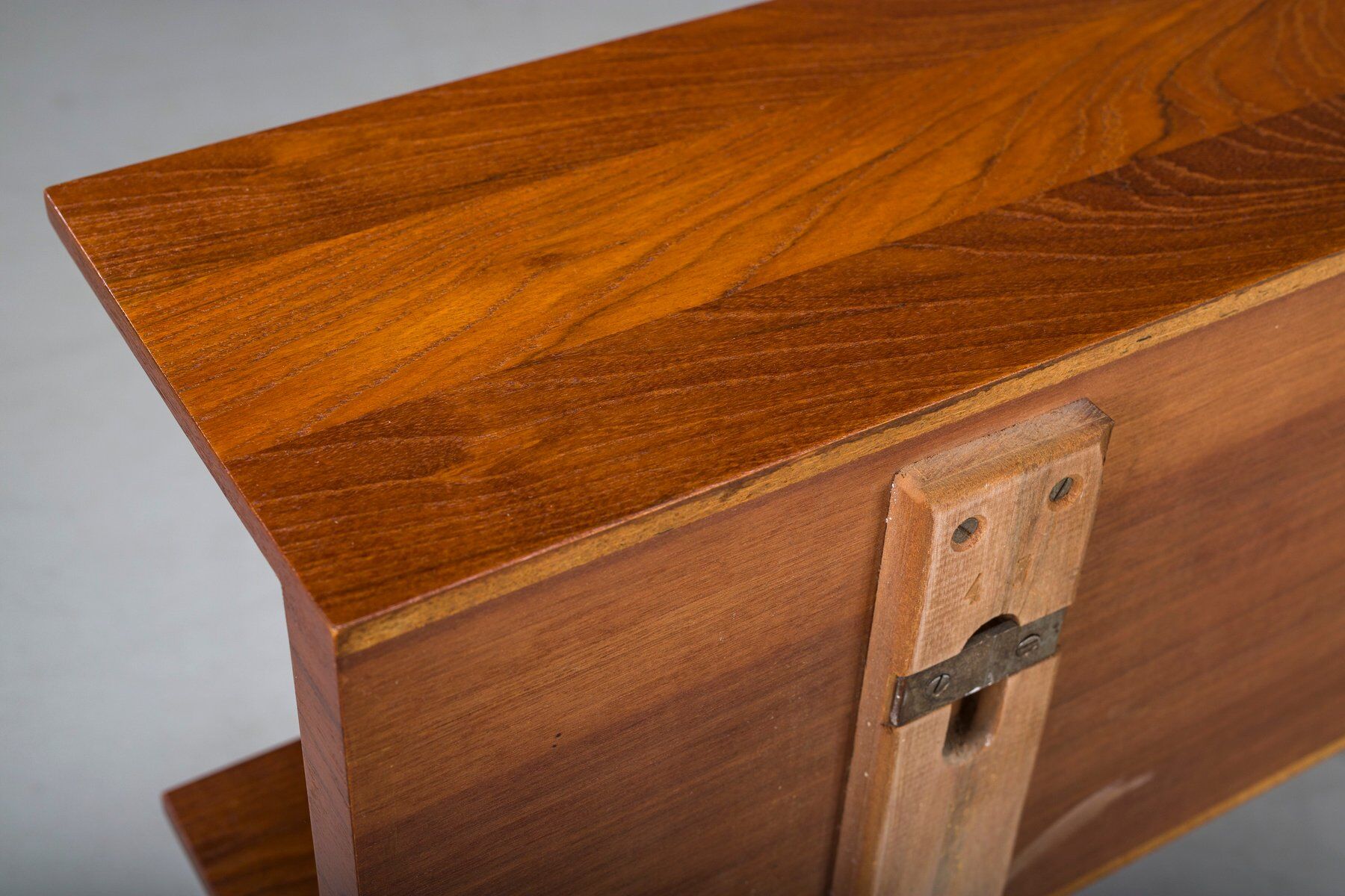 Mid-century modern teak wall shelf by Walter Wirtz for Wilhelm Renz, Germany, 1960s