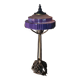 Wrought iron and molded glass lamp - rose decoration - circa 1900
