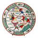 Ancient Plate War Cavalry Wucai Famille Verte Ming Qing Kangxi China