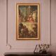 Antique painting Jesus and Herod from 17th century