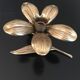 70s brass flower candlestick