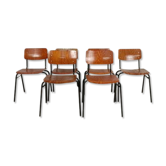 Set of 6 vintage school chairs