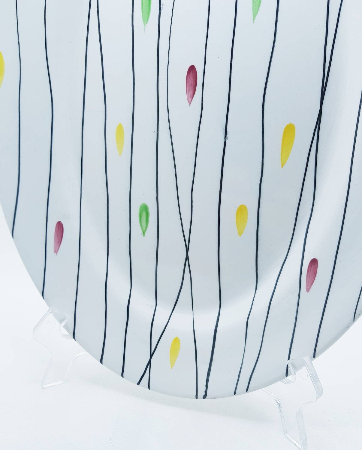 Mid century hand painted platter