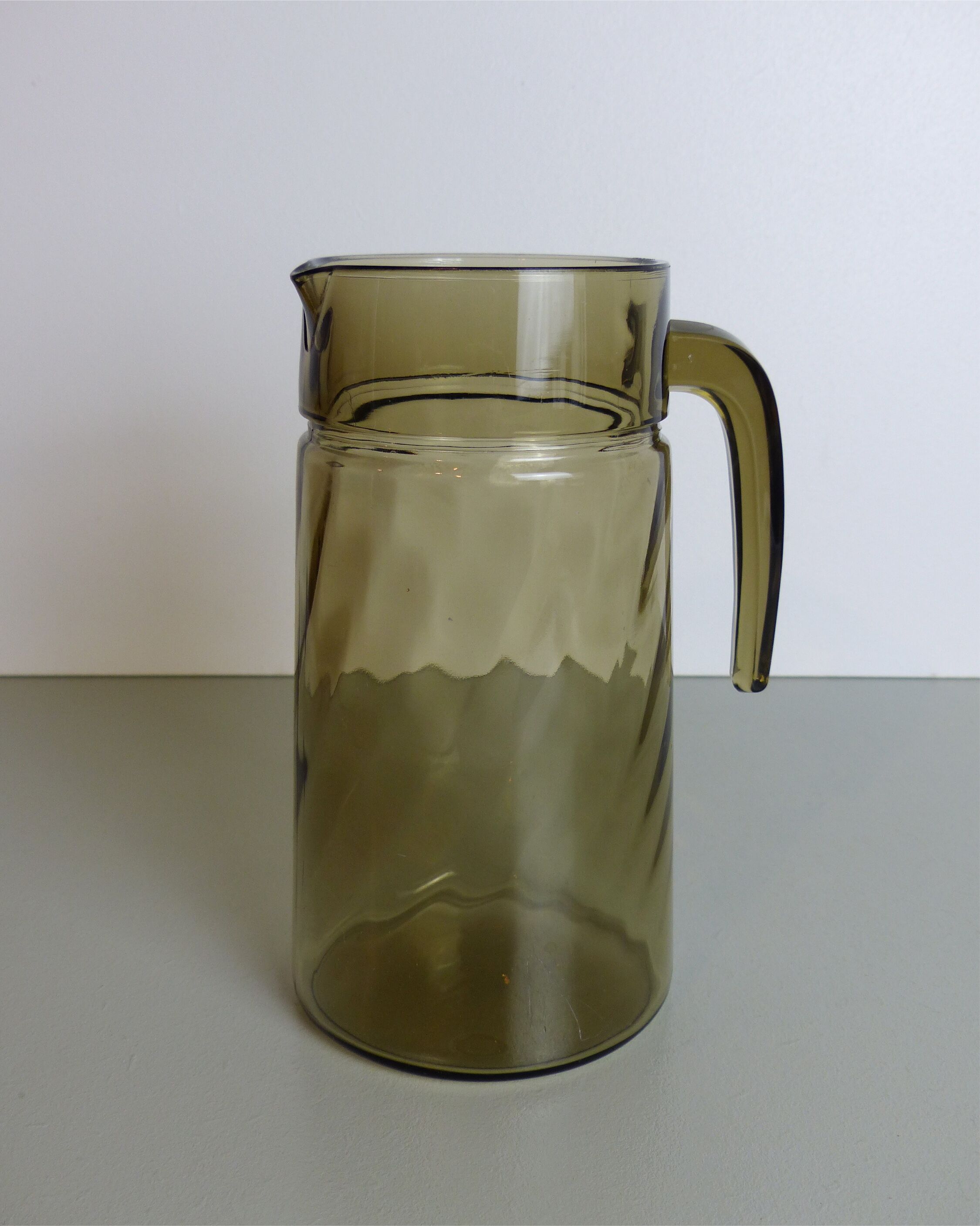 Smoked glass pitcher
