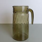 Smoked glass pitcher