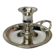 Twentieth century silver metal hand candle holder
