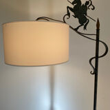 Ironwork reading floor lamp