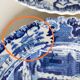 Calais earthenware 4 pagoda plates