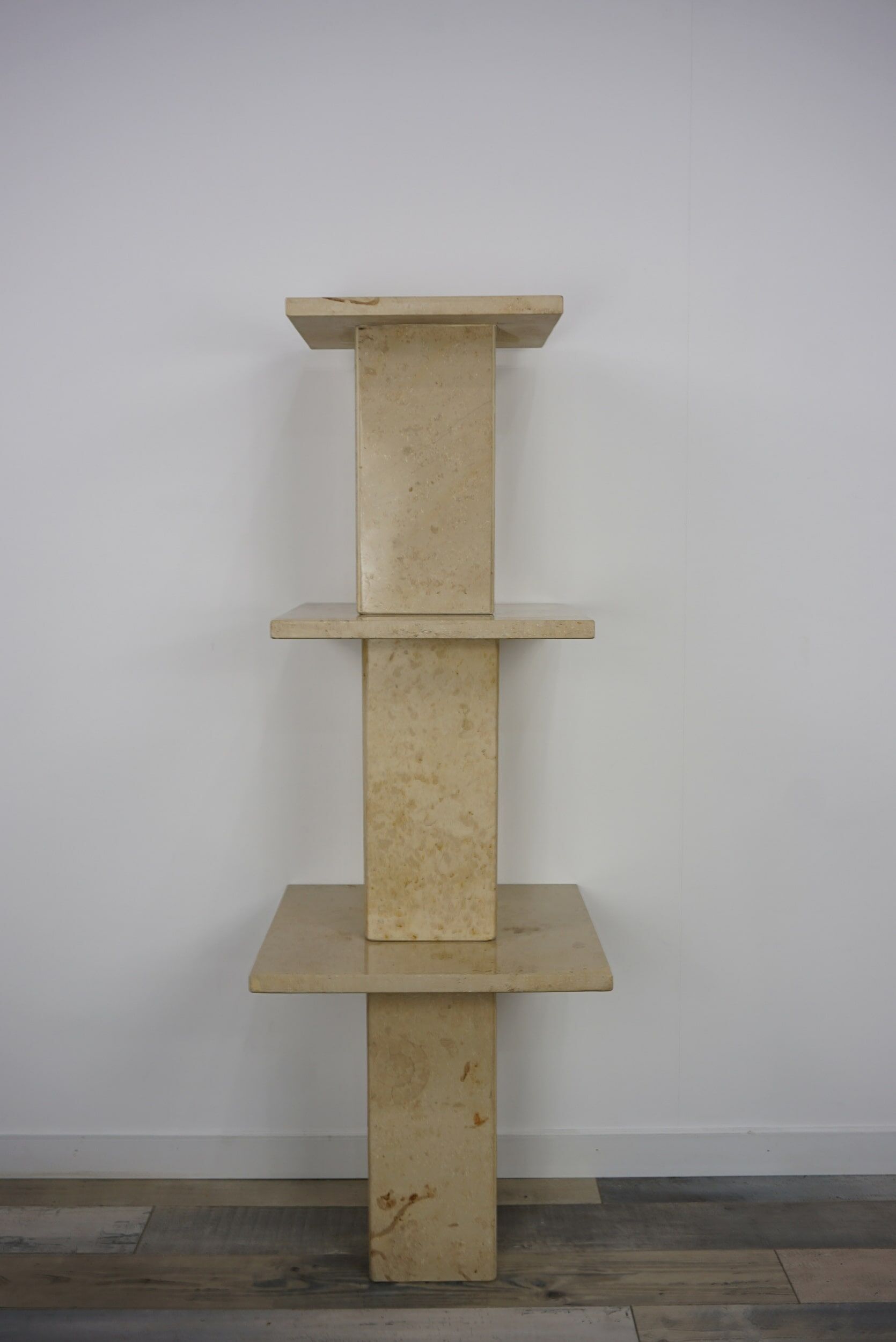 Nesting tables in Burgundy stone