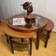 Mid century retro vintage teak round coffee table by Nathan Trinity 1960