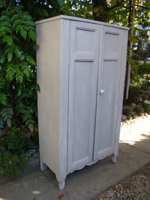 Old Paris wardrobe gray patina