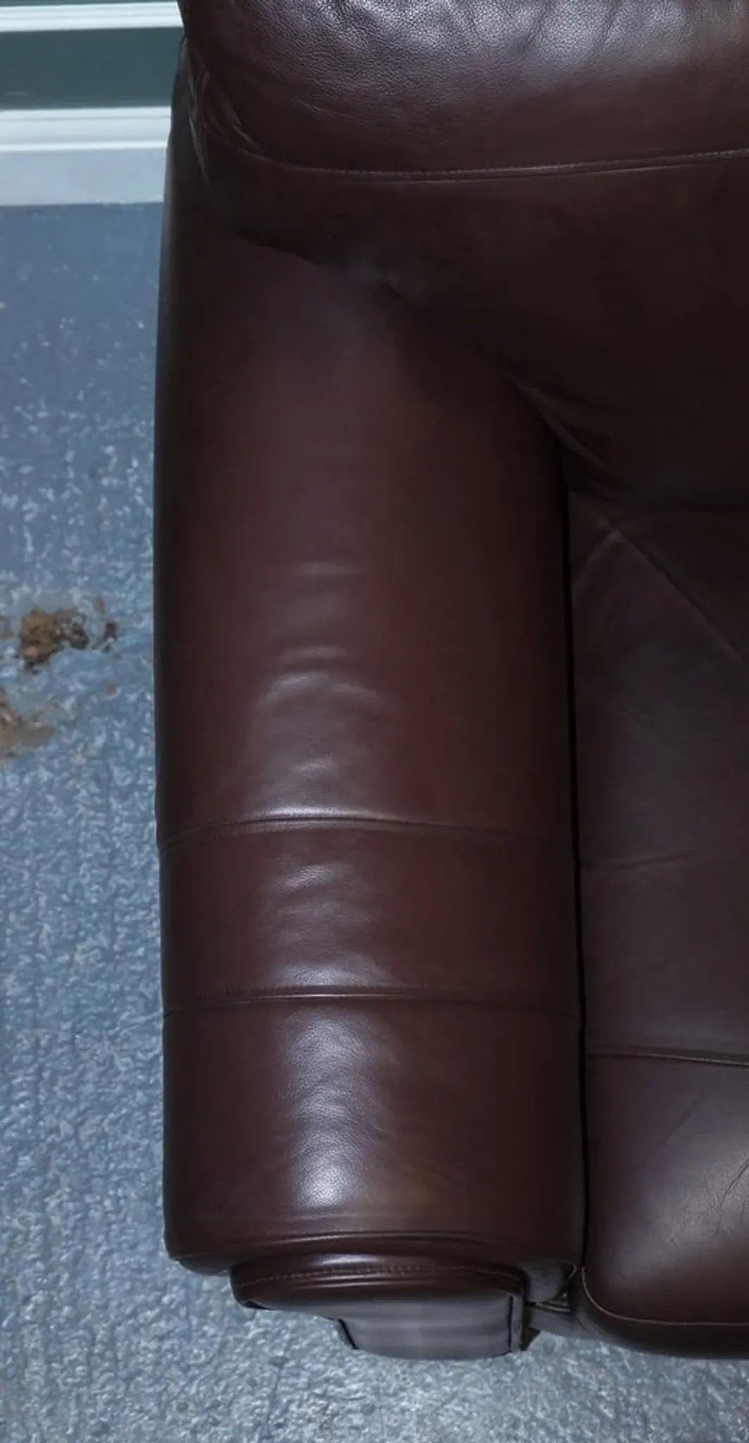 Brown Leather Armchairs, Set of 2