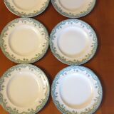 Six assiettes longwy modèle chatenet