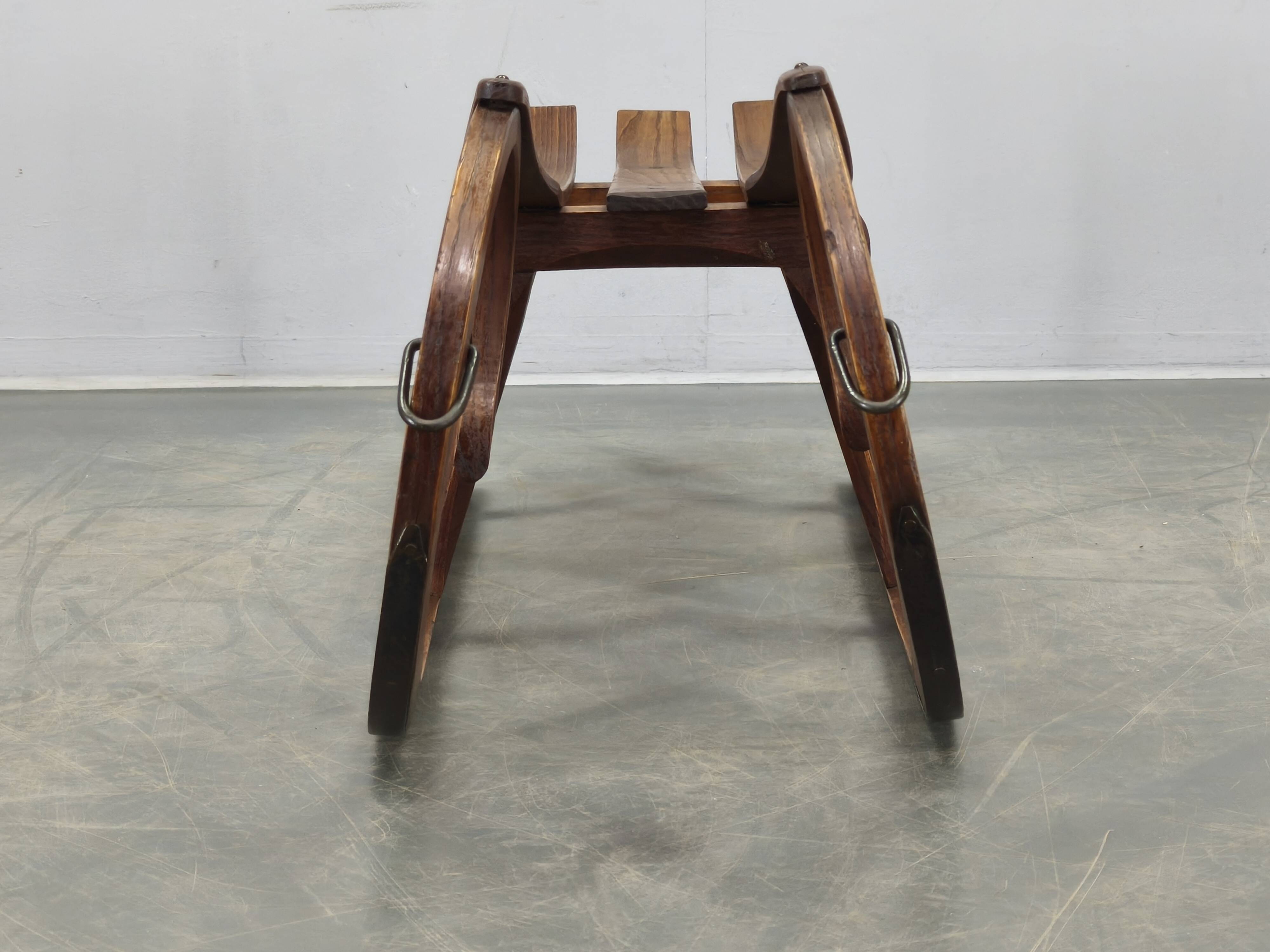 1930s Czech Oak Art Deco Sled