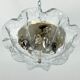 Vintage La Murrina ceiling lamp in clear Murano glass and brass. Italy 1980s