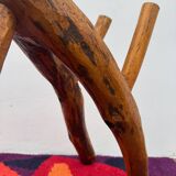 Brutalist style wooden magazine rack from the 1960s