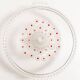 Vintage transparent decorative plate with flowers, Italy, 1960s