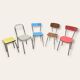 Mismatched formica chairs and stool 1960