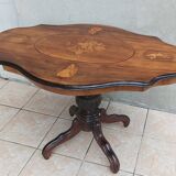 Napoleon III violin table in burr walnut
