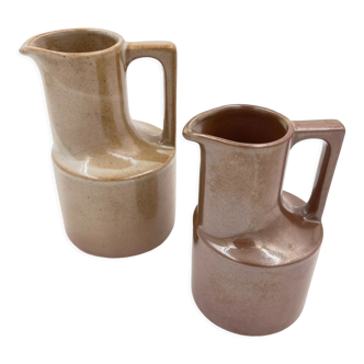 Duo of pitcher Grès de Brenne