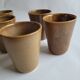 Lot 6 gobelets / tasses en grès Digoin