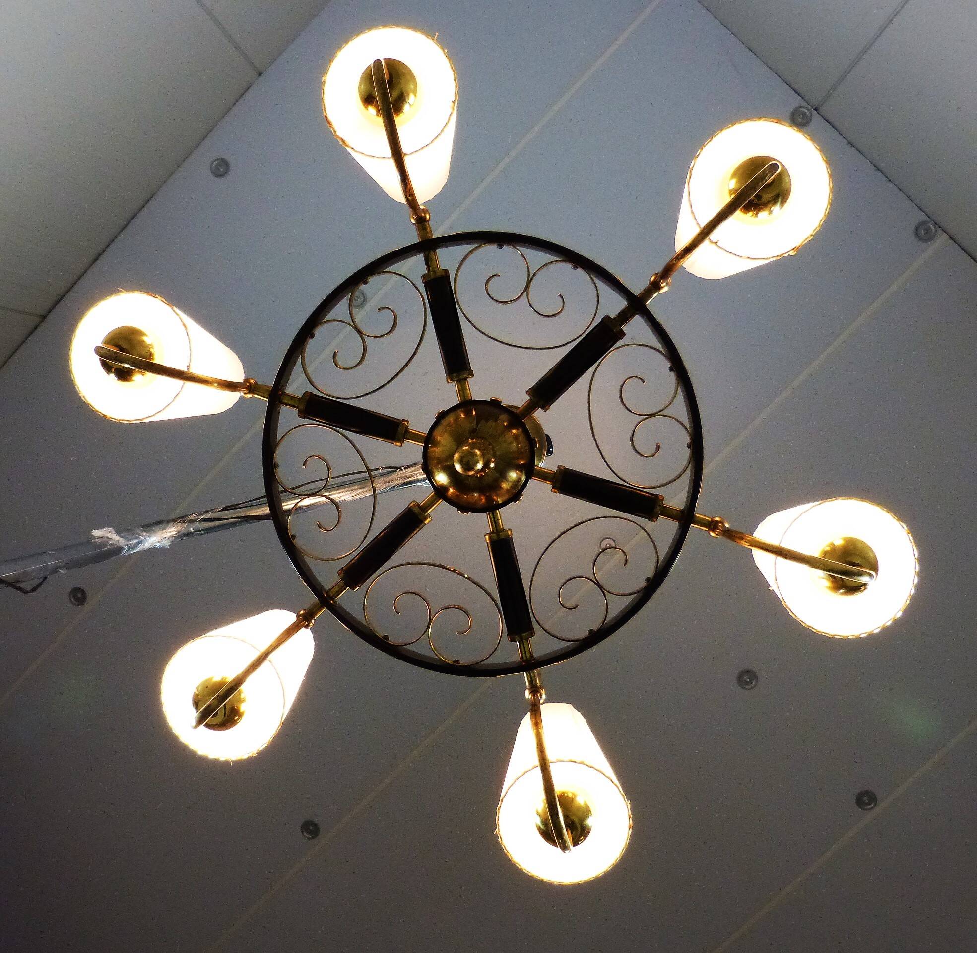 Large brass chandelier Finland 1950’s