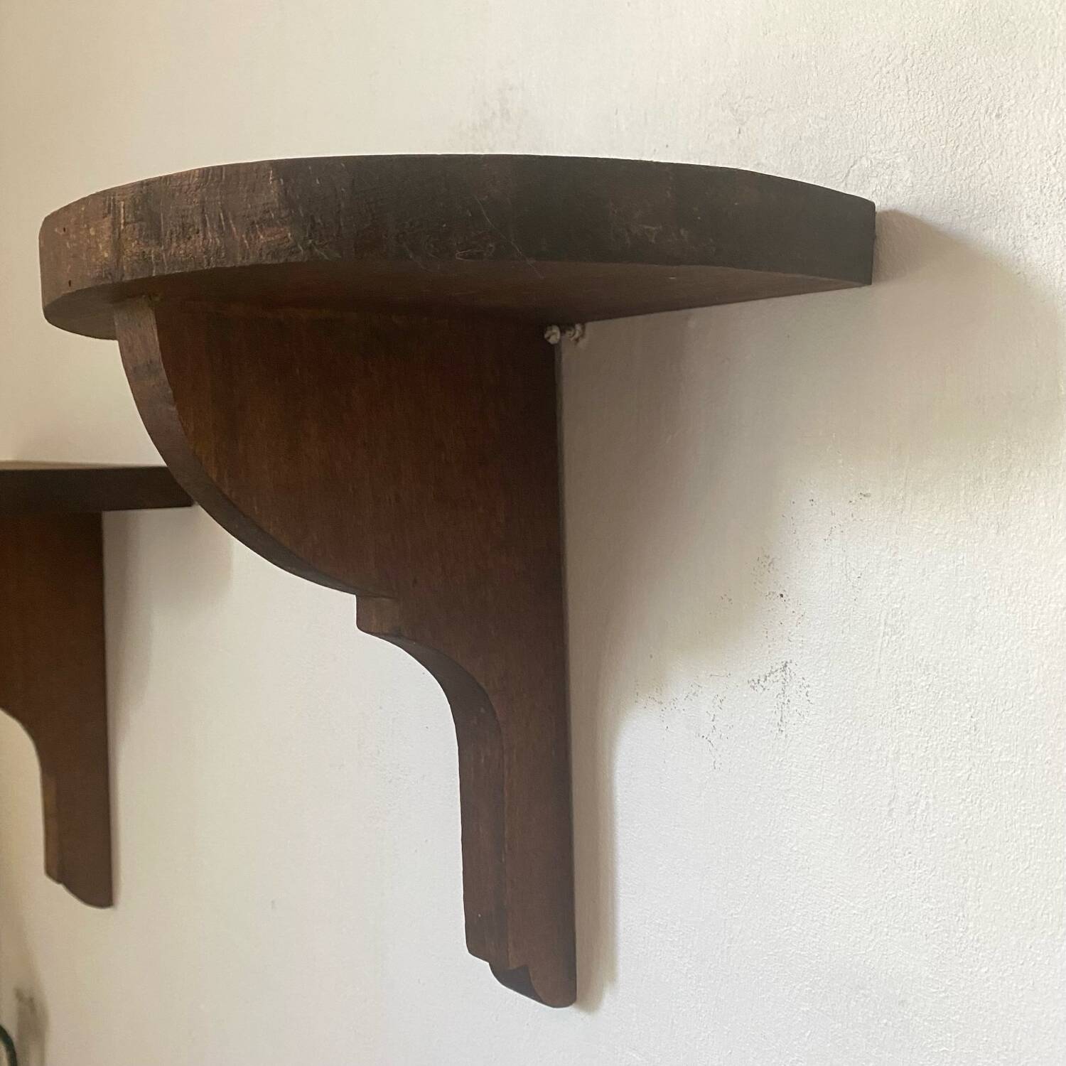 Half-moon wall shelves