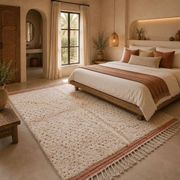 Handmade traditional Berber rug size 3/4 m