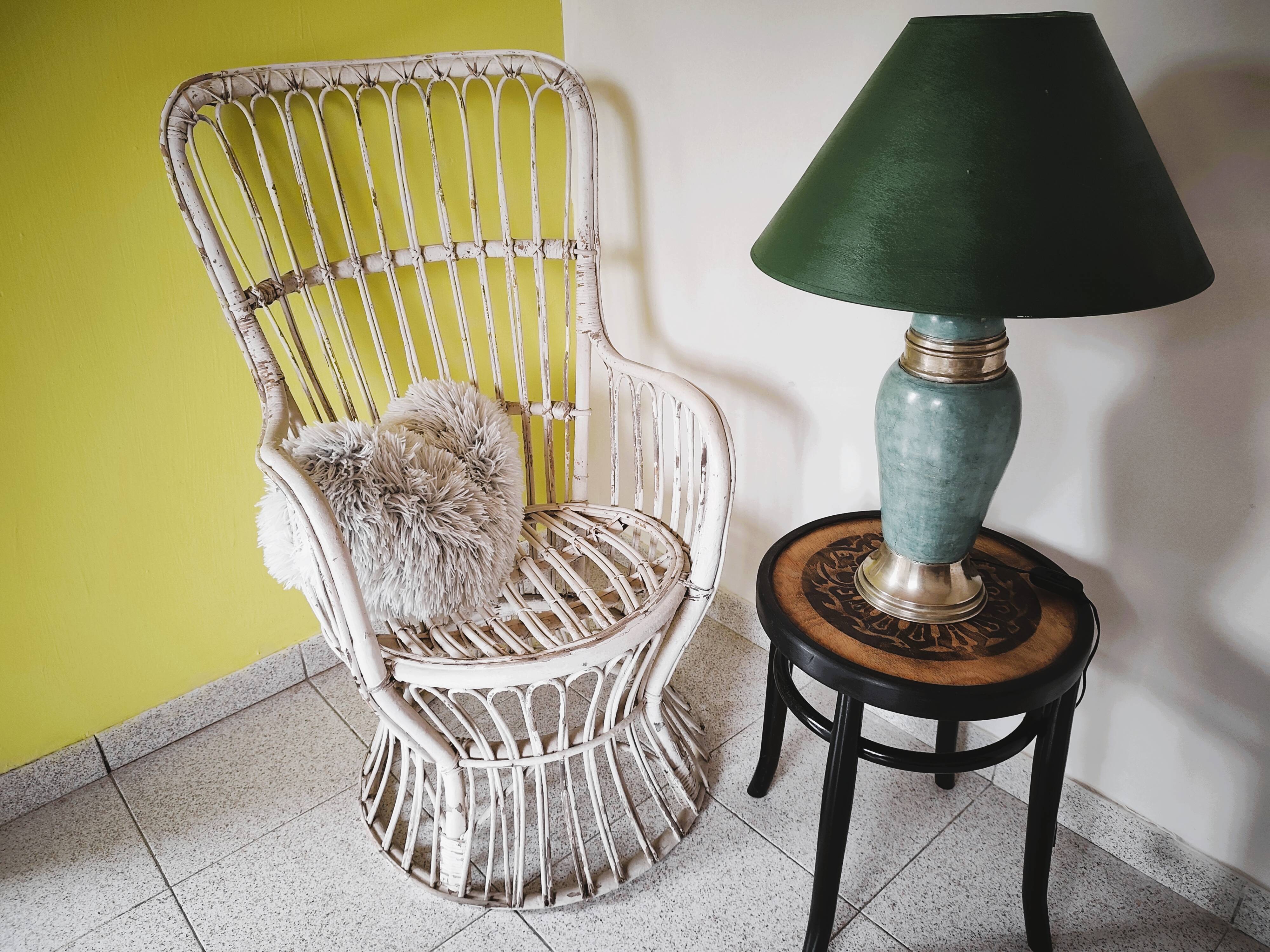 Rattan armchair in the style of "Emmanuelle armchair"