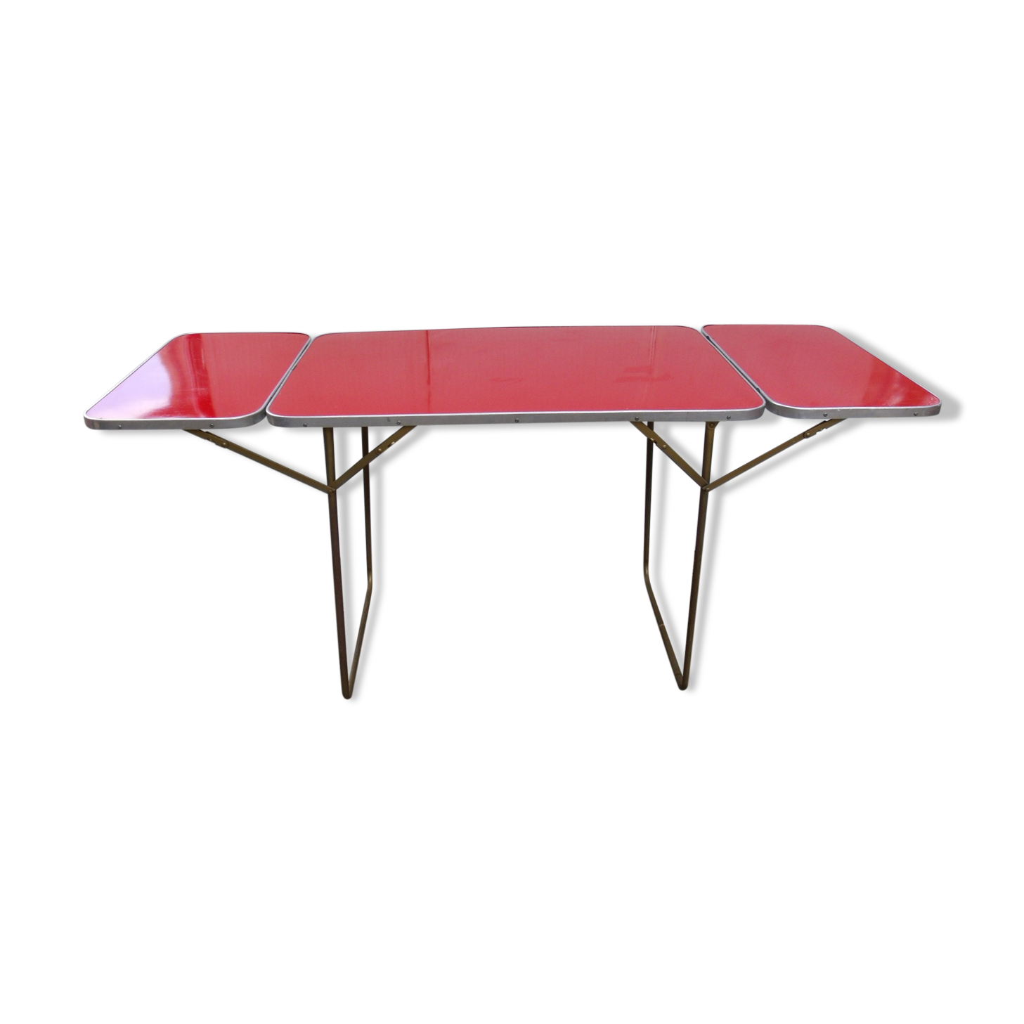 Extra camping table vintage picnic with folding extensions