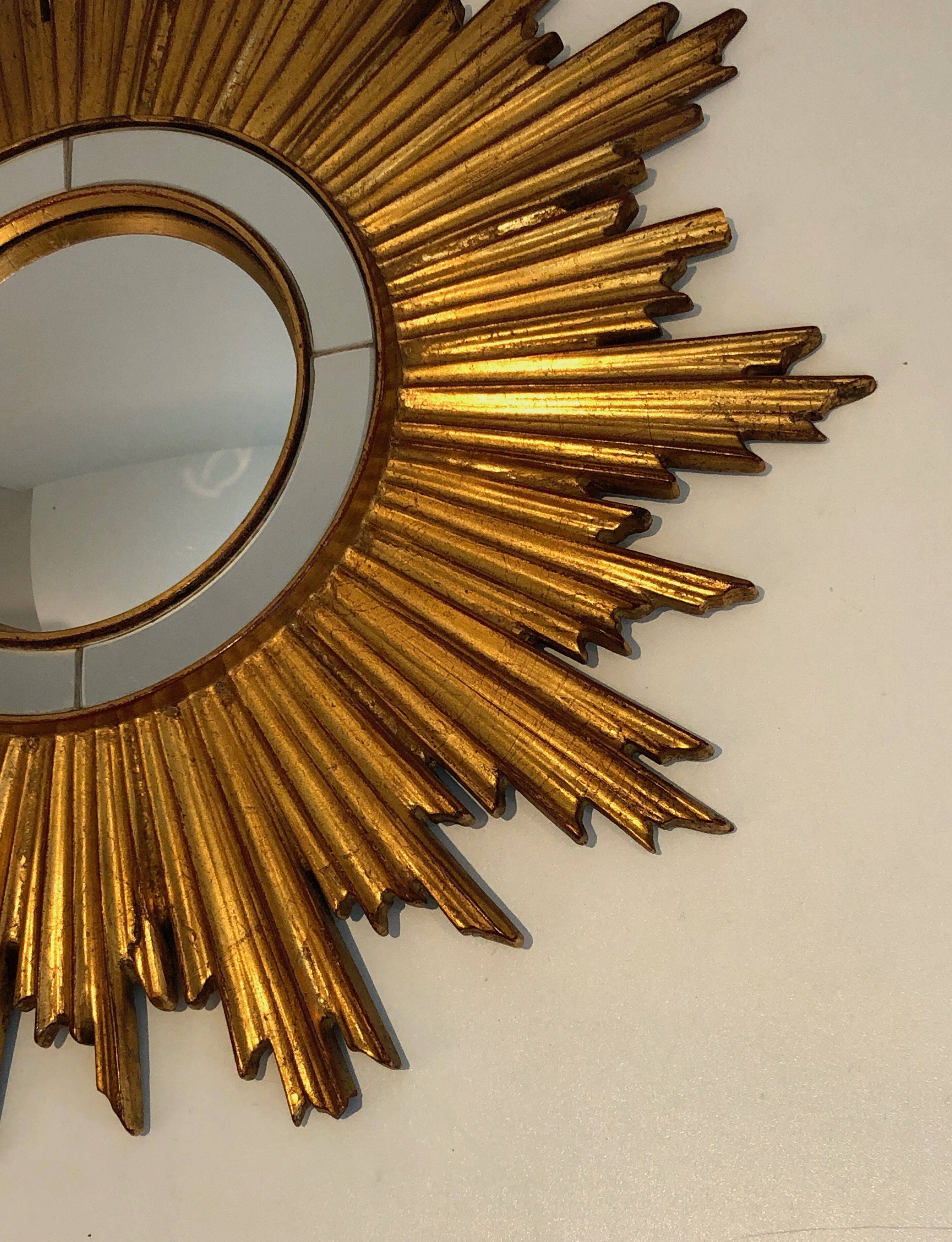 Golden resin sun mirror