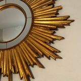 Golden resin sun mirror