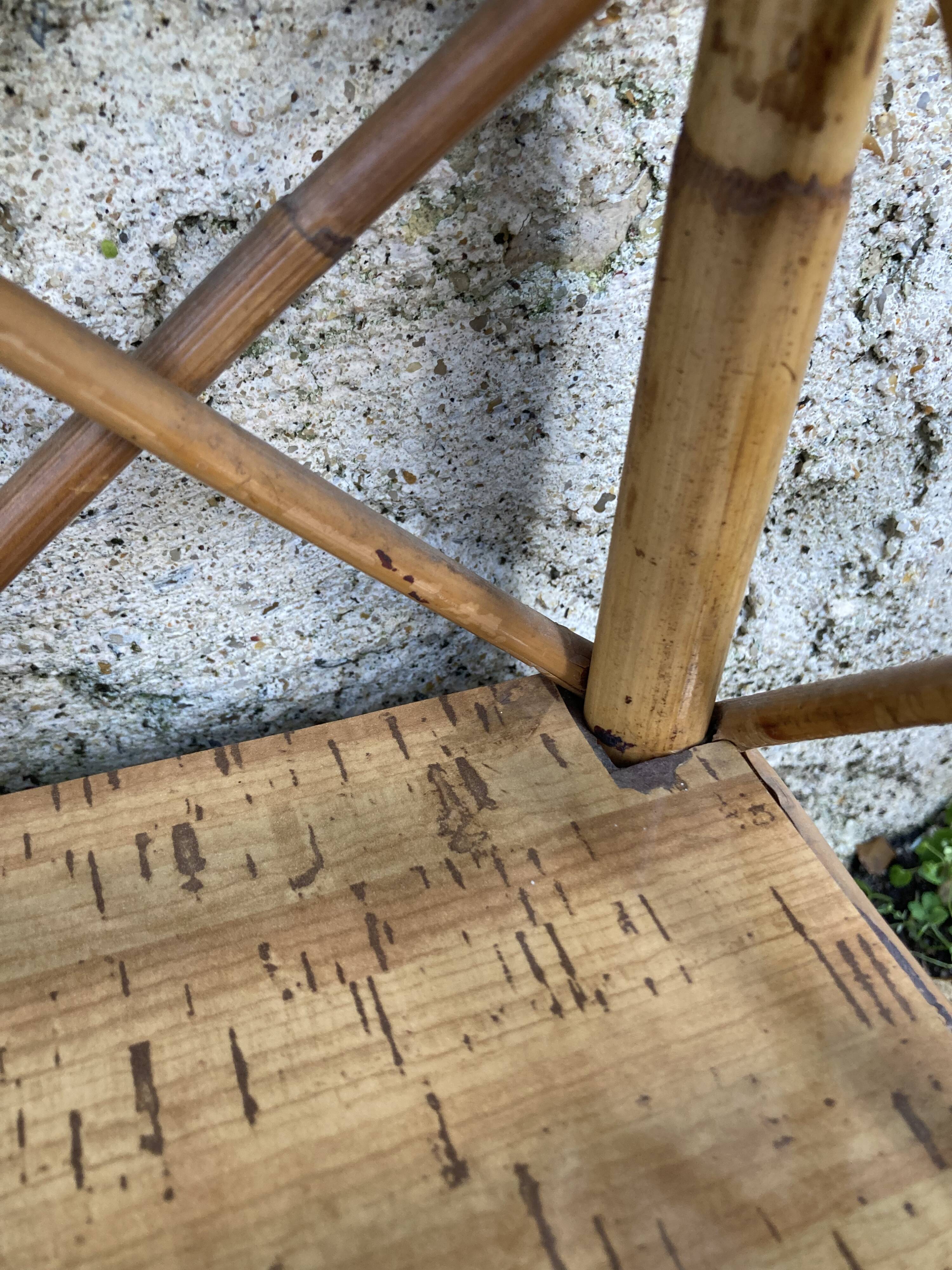 Vintage rattan shelf