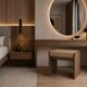 Solid oak stool with cushion (customisable)