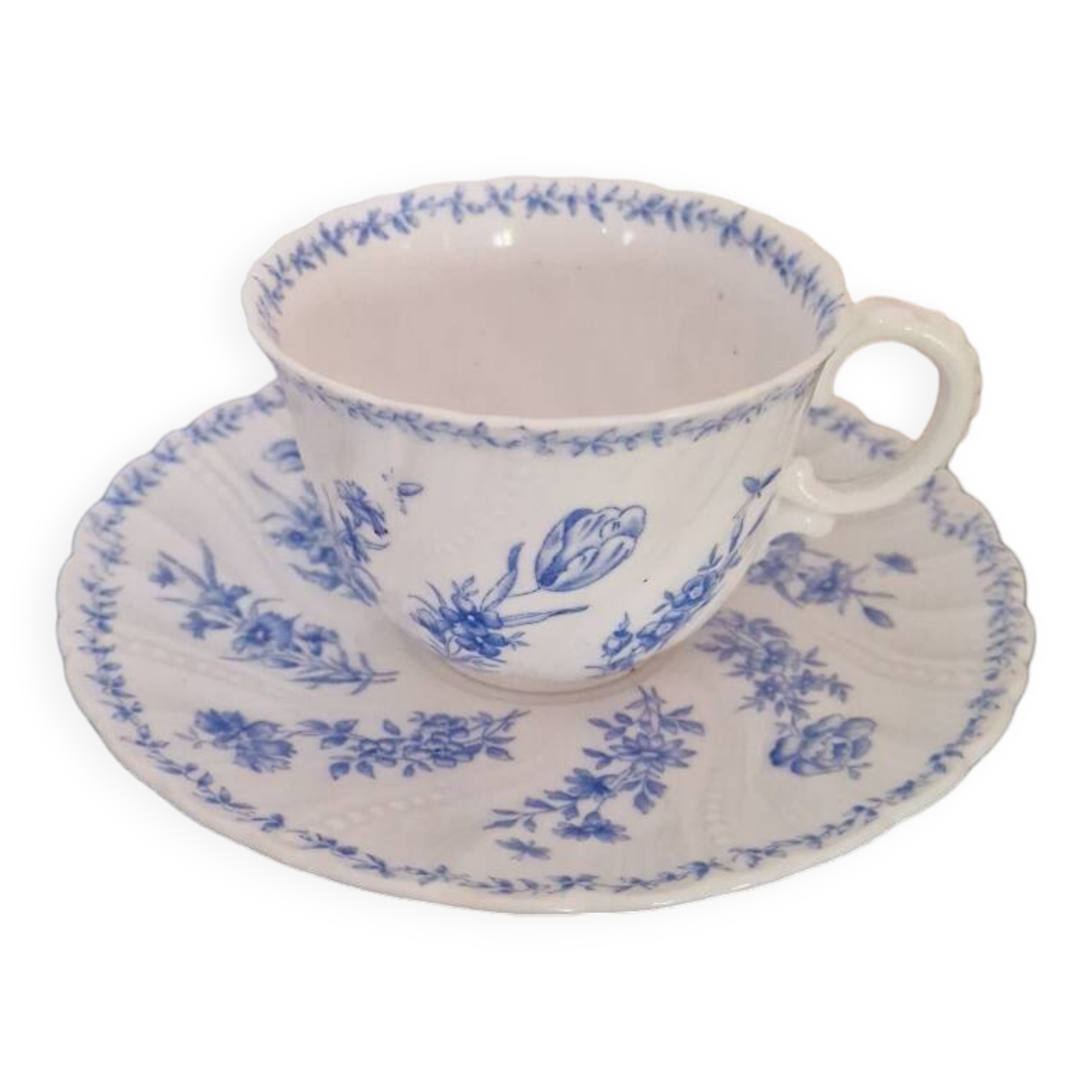 Sarreguemines porcelain cup and saucer