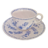 Sarreguemines porcelain cup and saucer