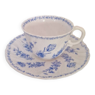 Sarreguemines porcelain cup and saucer
