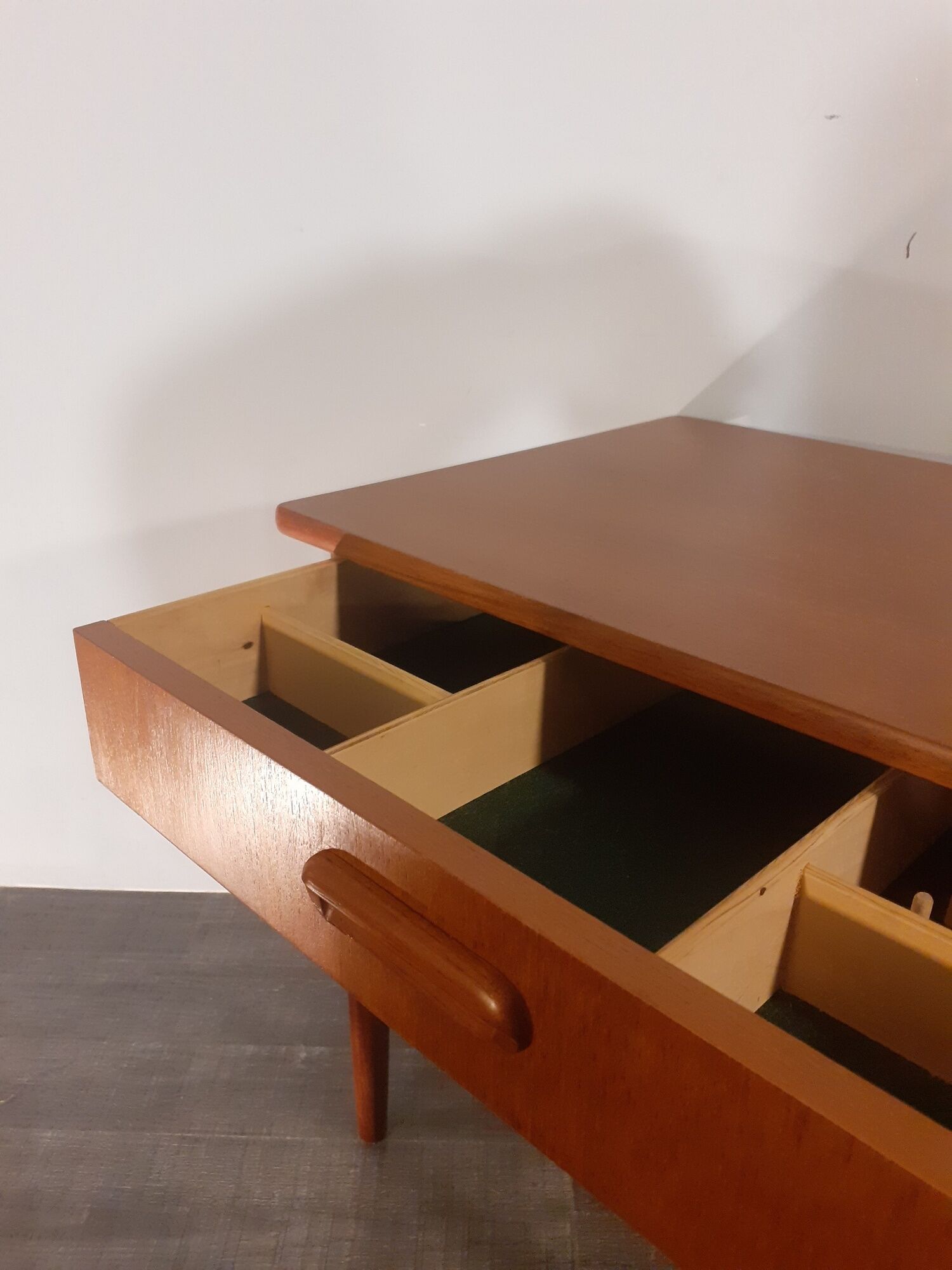 Pair of bedside tables "pelicans" in teak, norwegian 1960s