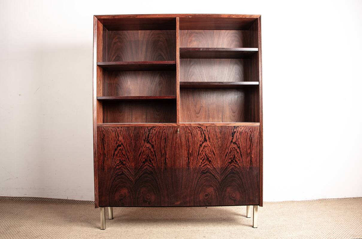 Shelf and bar furniture, Danish, in Rosewood and Brass, Erik Brouer 1960.