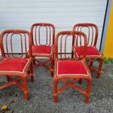 Table & chaises Maugrion Roche Bobois 1980