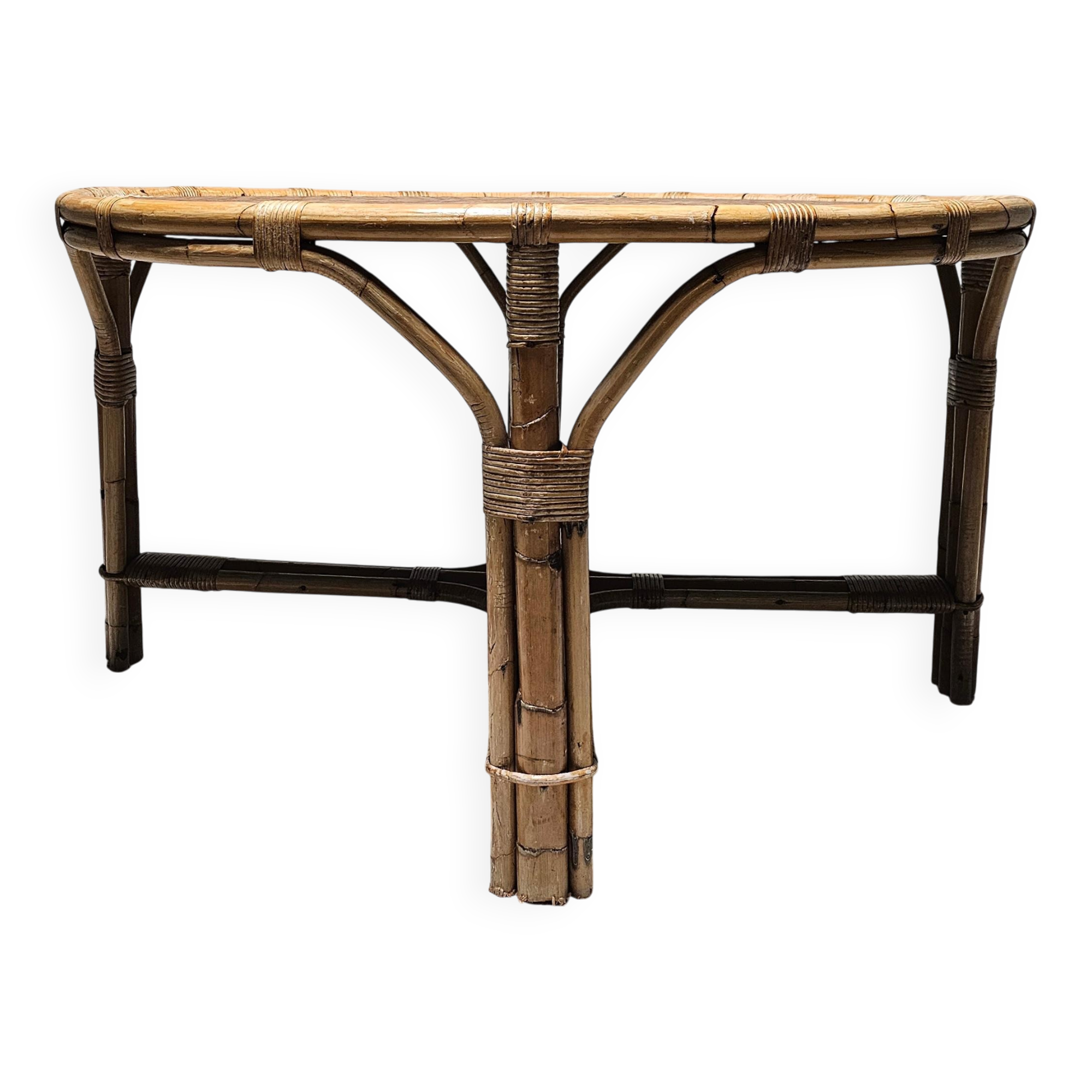 Dining table "patio" in bamboo, Italy, 1960s