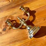 Chandelier double en métal argenté