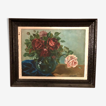 Bouquet de roses dans un vase Renée Altier (1905-1960)