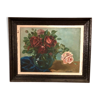 Bouquet de roses dans un vase Renée Altier (1905-1960)